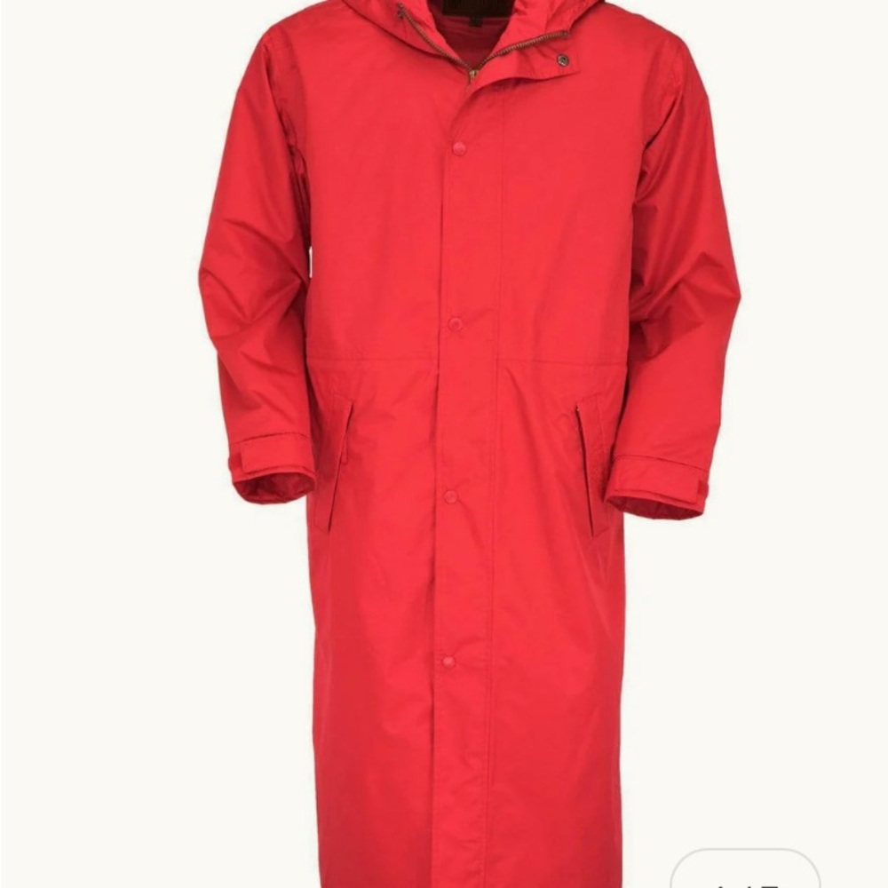 Outback Trading Co. Pak-A-Roo Duster rain coat Men L (collapsible to backpack)